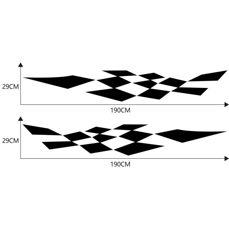 2 PCS/Set D-943 Checkered Flag Pattern Car Modified Decorative Sticker