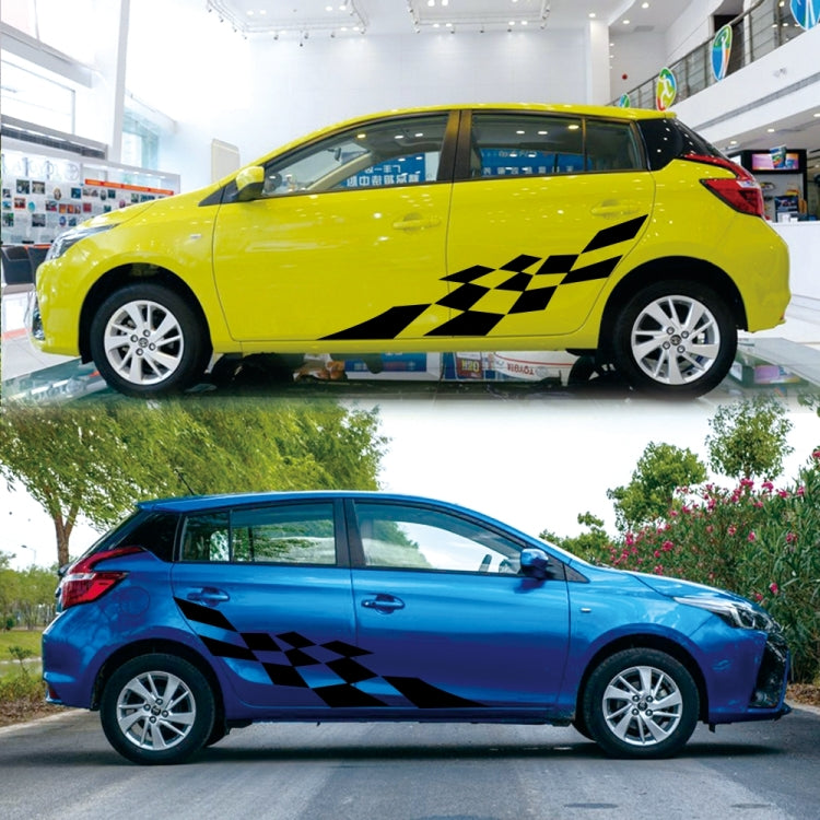 2 PCS/Set D-943 Checkered Flag Pattern Car Modified Decorative Sticker