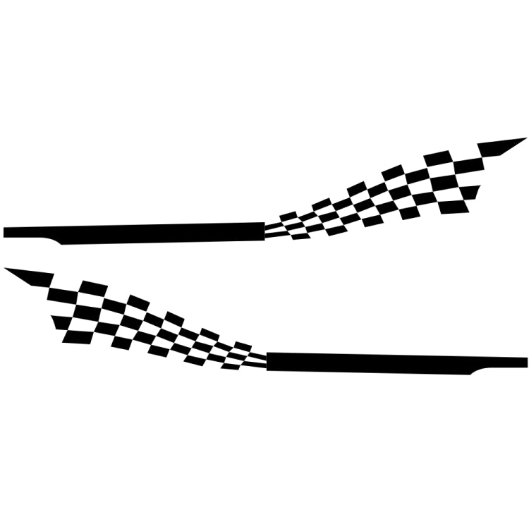 2 PCS/Set D-944 Striped Plaid Pattern Car Modified Decorative Sticker