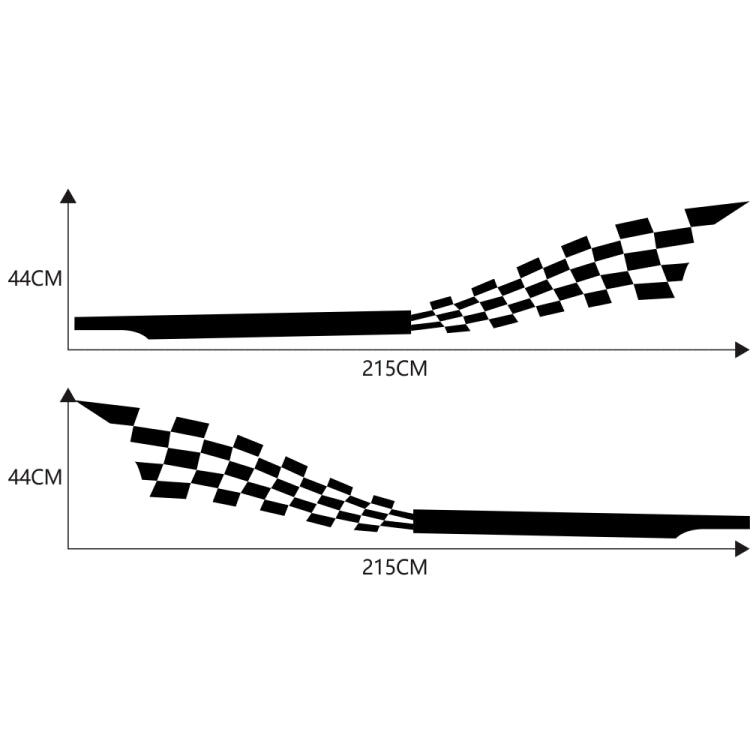 2 PCS/Set D-944 Striped Plaid Pattern Car Modified Decorative Sticker
