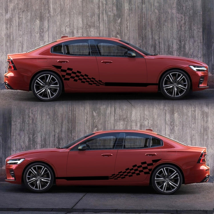 2 PCS/Set D-944 Striped Plaid Pattern Car Modified Decorative Sticker