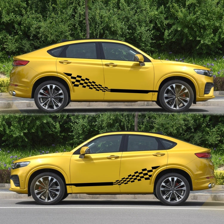2 PCS/Set D-944 Striped Plaid Pattern Car Modified Decorative Sticker