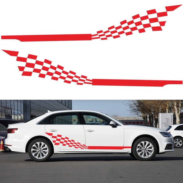 2 PCS/Set D-944 Striped Plaid Pattern Car Modified Decorative Sticker