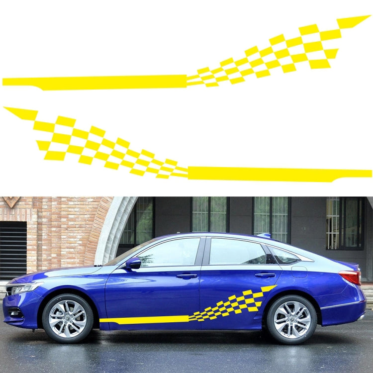 2 PCS/Set D-944 Striped Plaid Pattern Car Modified Decorative Sticker
