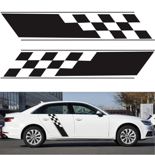 2 PCS/Set D-962 Checkered Flag Pattern Car Modified Decorative Sticker