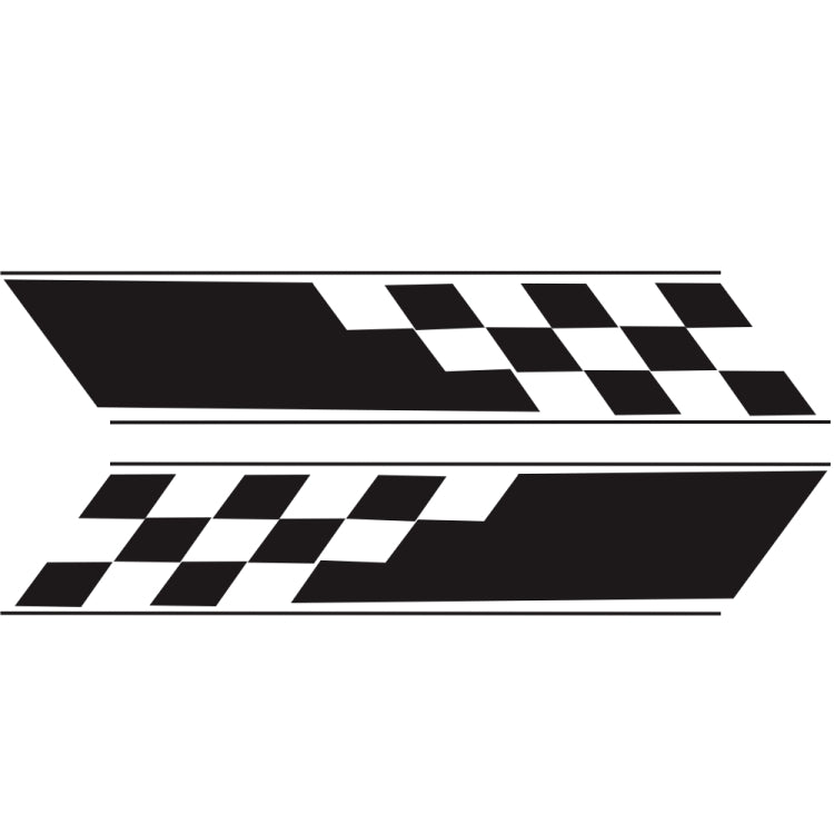 2 PCS/Set D-962 Checkered Flag Pattern Car Modified Decorative Sticker
