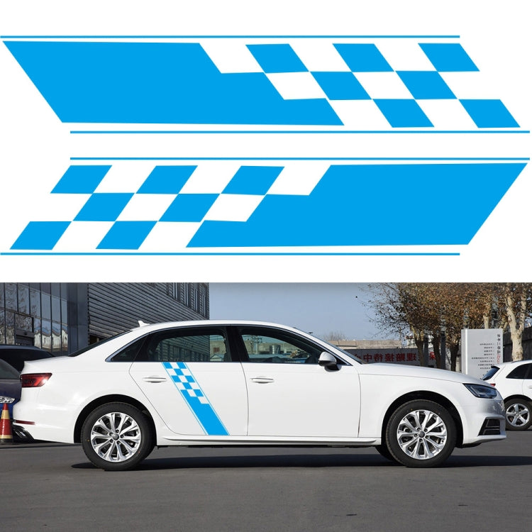 2 PCS/Set D-962 Checkered Flag Pattern Car Modified Decorative Sticker