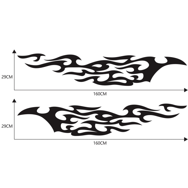 2 PCS/Set D-969 Flame Pattern Car Modified Decorative Sticker