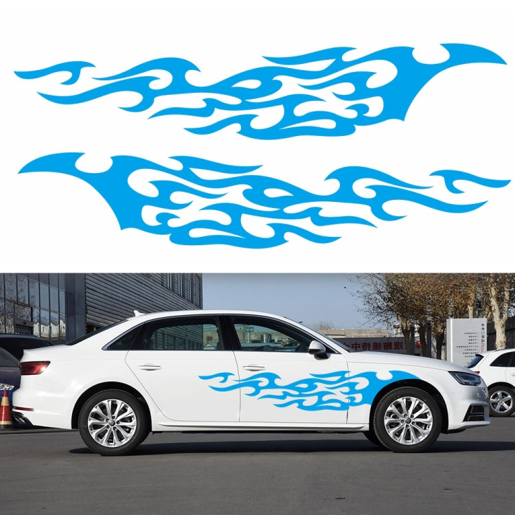2 PCS/Set D-969 Flame Pattern Car Modified Decorative Sticker