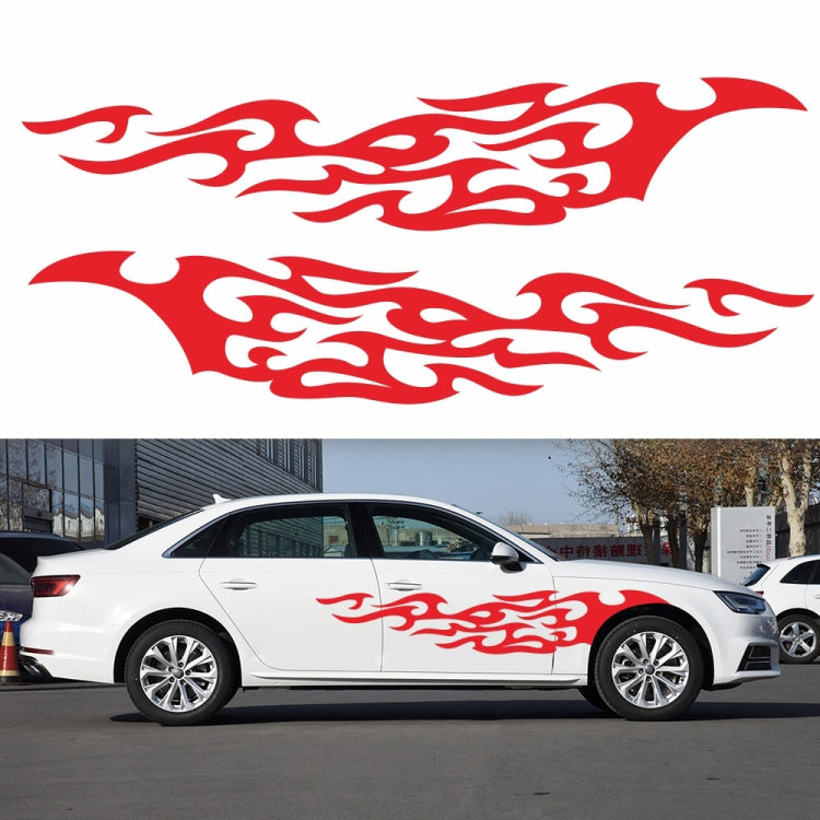 2 PCS/Set D-969 Flame Pattern Car Modified Decorative Sticker