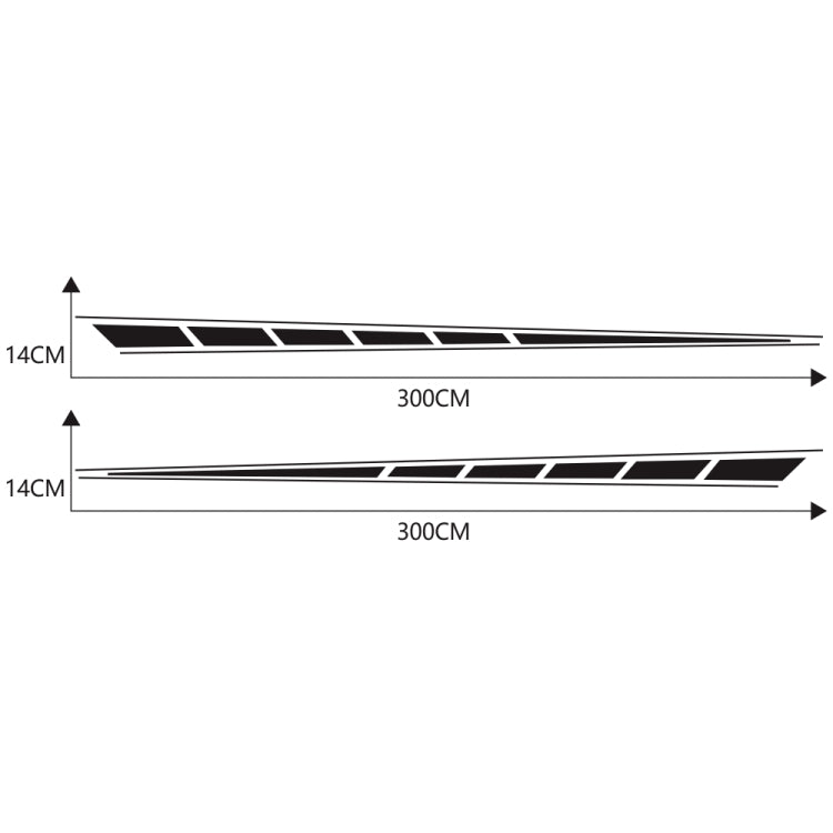 2 PCS/Set D-970 Checkered Flag Pattern Car Modified Decorative Sticker