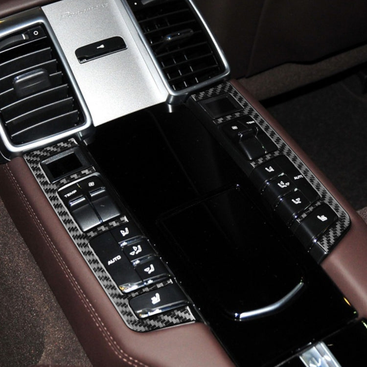 Carbon Fibre Decorative Sticker Frame for Porsche Panamera Rear Row Buttons (2010-2016)