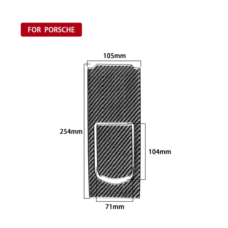 Carbon Fibre Rear Seat Multimedia Decorative Sticker for Porsche Panamera 2010-2016, Left and Right Drive