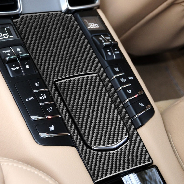 Carbon Fibre Rear Seat Multimedia Decorative Sticker for Porsche Panamera 2010-2016, Left and Right Drive