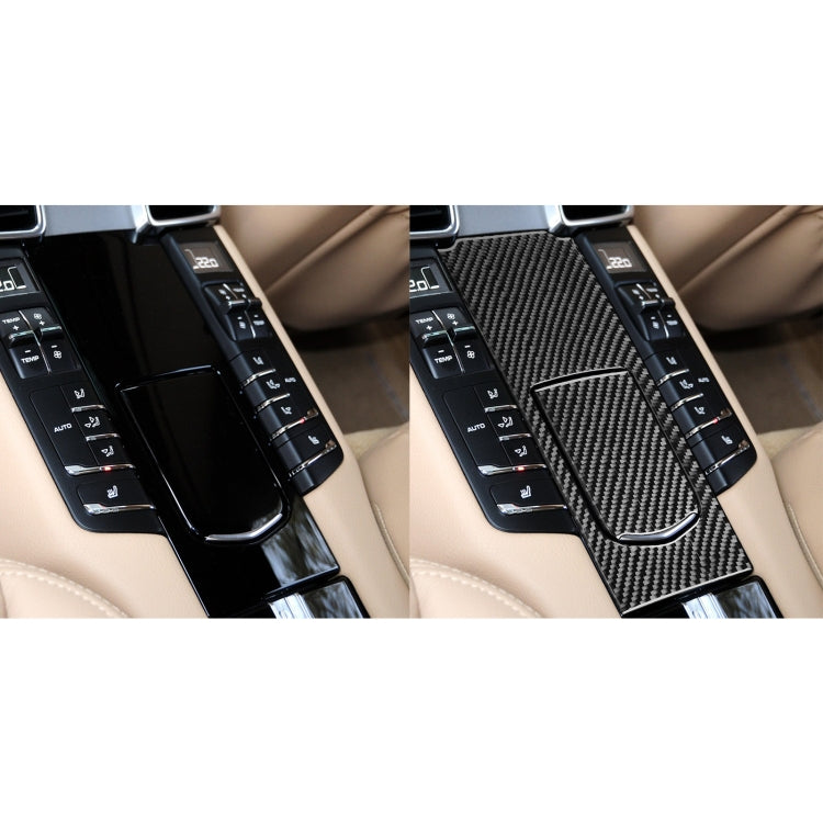 Carbon Fibre Rear Seat Multimedia Decorative Sticker for Porsche Panamera 2010-2016, Left and Right Drive