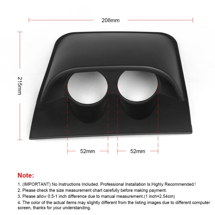 Car 52mm 2 Holes Dash Gauge Meter Pod Mount Holder