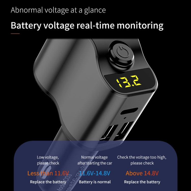 C03 Dual USB Fast Charge Car Charger Voltage Detection with Independent Switch, C03