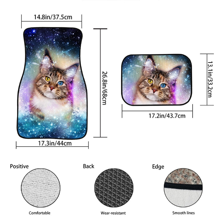 Daisy Delight: 4-in-1 Universal Auto Car Floor Mat Set