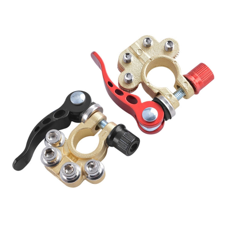 1 Pair Car Battery Terminals Quick Disconnect Cables Connectors, with L Wrench + Terminal + Insulation Pad + Brush