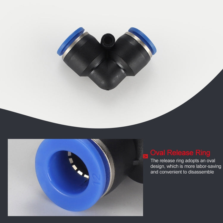 LAIZE 10pcs Plastic Elbow Pneumatic Quick Fitting Connector