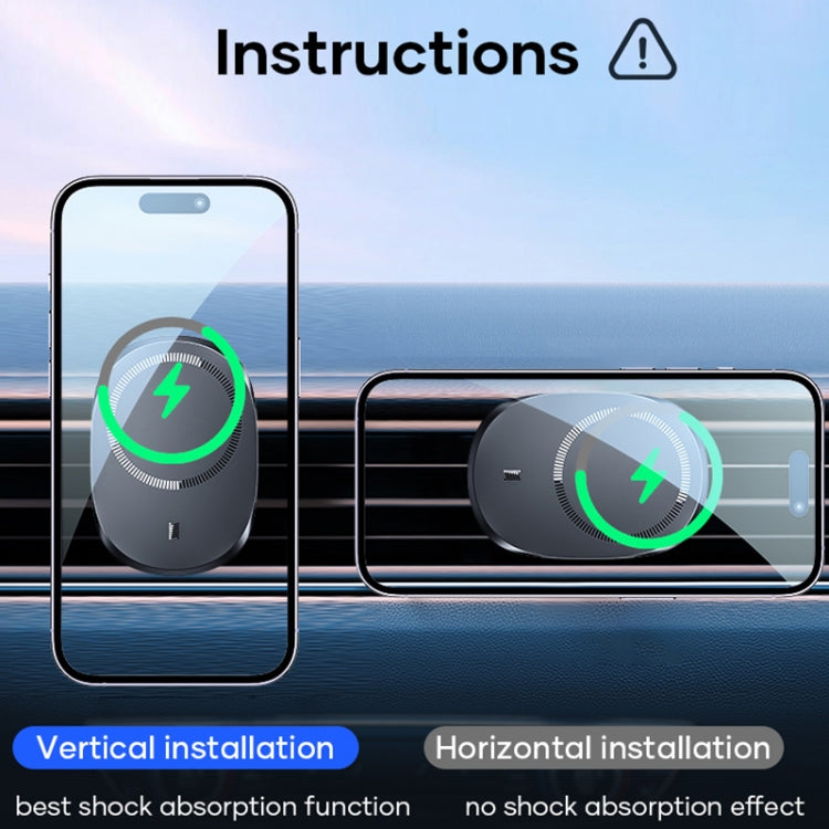 ROCK W39 Shock-absorption Magnetic Car Wireless Charging Holder