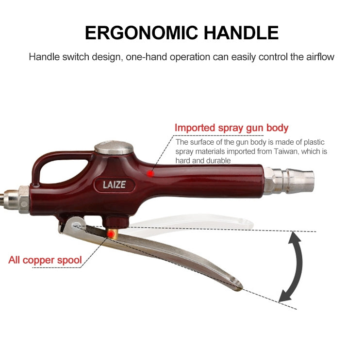 LAIZE Aluminum Alloy Cleaning Dust Removing Gun Strong Blow Dust Gun