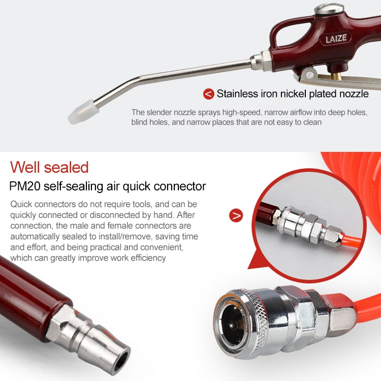 LAIZE Aluminum Alloy Cleaning Dust Removing Gun Strong Blow Dust Gun