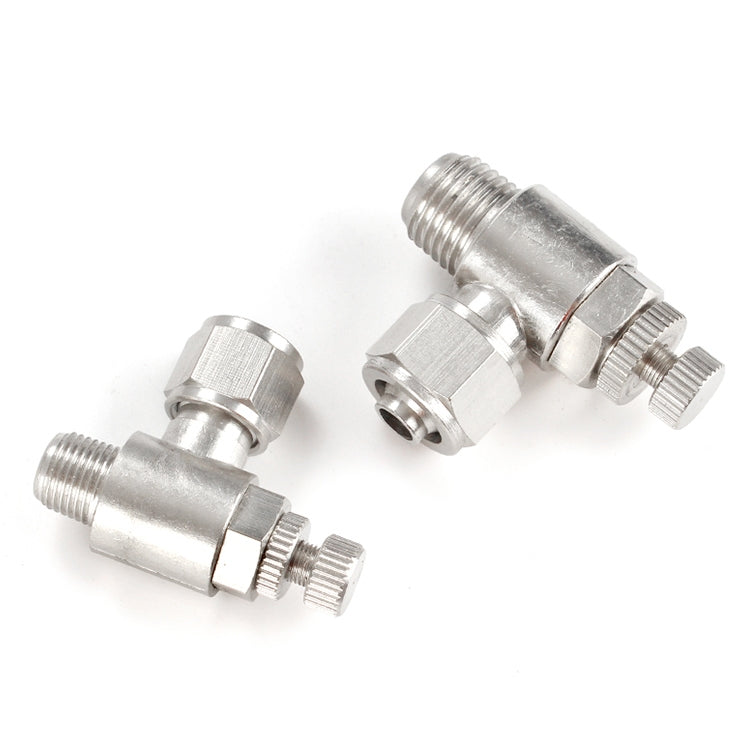 LAIZE Nickel Plated Copper Trachea Quick Fitting Throttle Valve Lock Female Connector