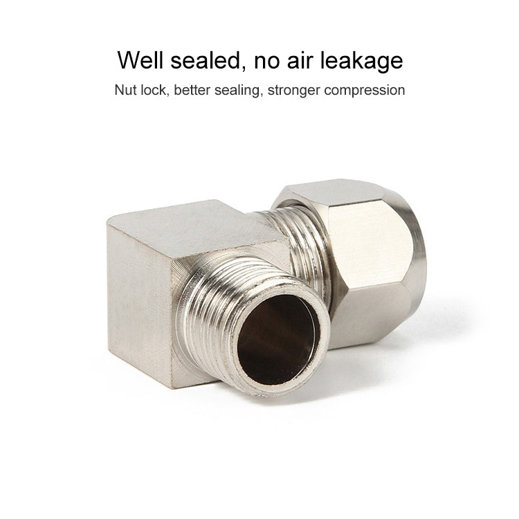 LAIZE Nickel Plated Copper Reducer Elbow Pneumatic Quick Fitting Connector