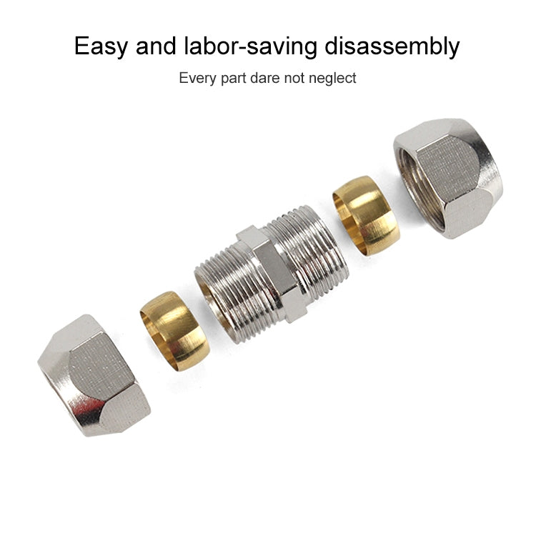 LAIZE Nickel Plated Copper Straight Pneumatic Quick Fitting Copper Pipe Connector