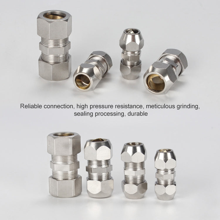 LAIZE Nickel Plated Copper Straight Pneumatic Quick Fitting Copper Pipe Connector