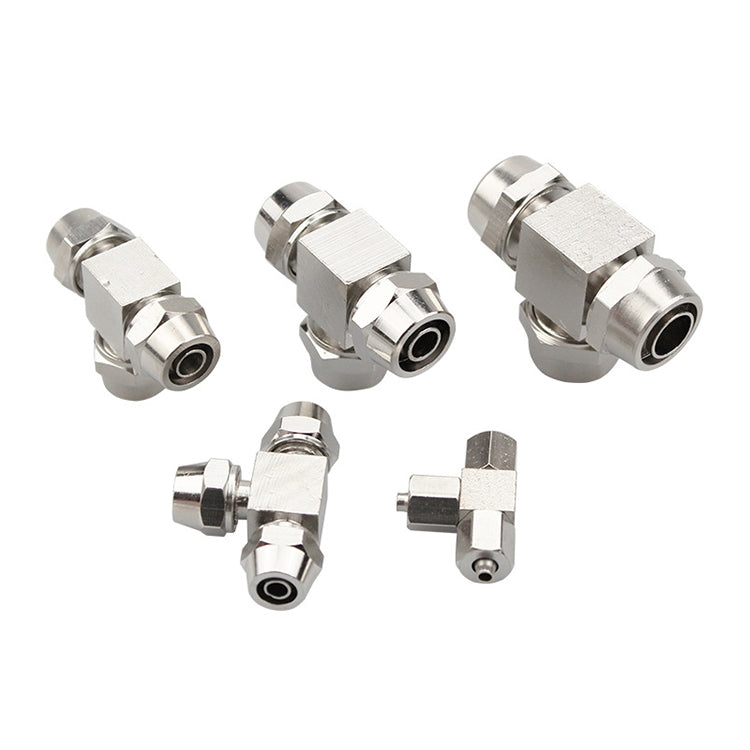 LAIZE Nickel Plated Copper Y-type Tee Pneumatic Quick Connector