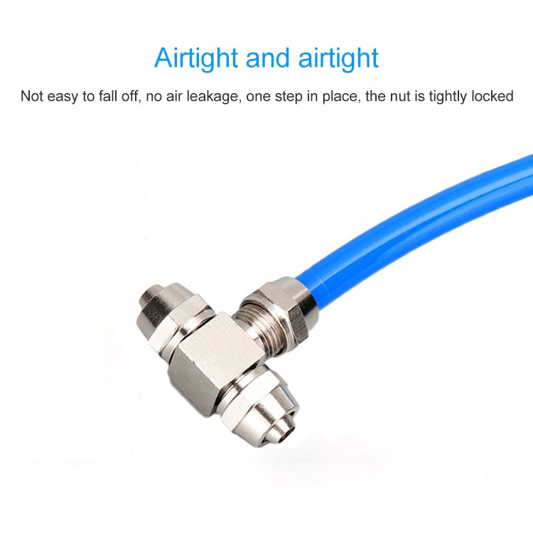 LAIZE Nickel Plated Copper Y-type Tee Pneumatic Quick Connector