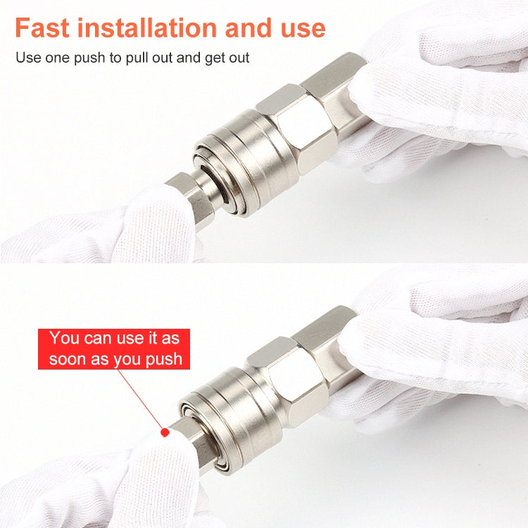 10pcs C-type Self-lock Pneumatic Quick Fitting Connector, Series 1