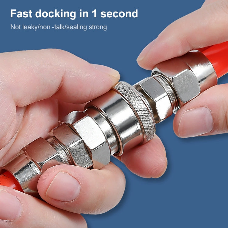 10pcs C-type Self-lock Air Tube Pneumatic Quick Fitting Connector, Series 1