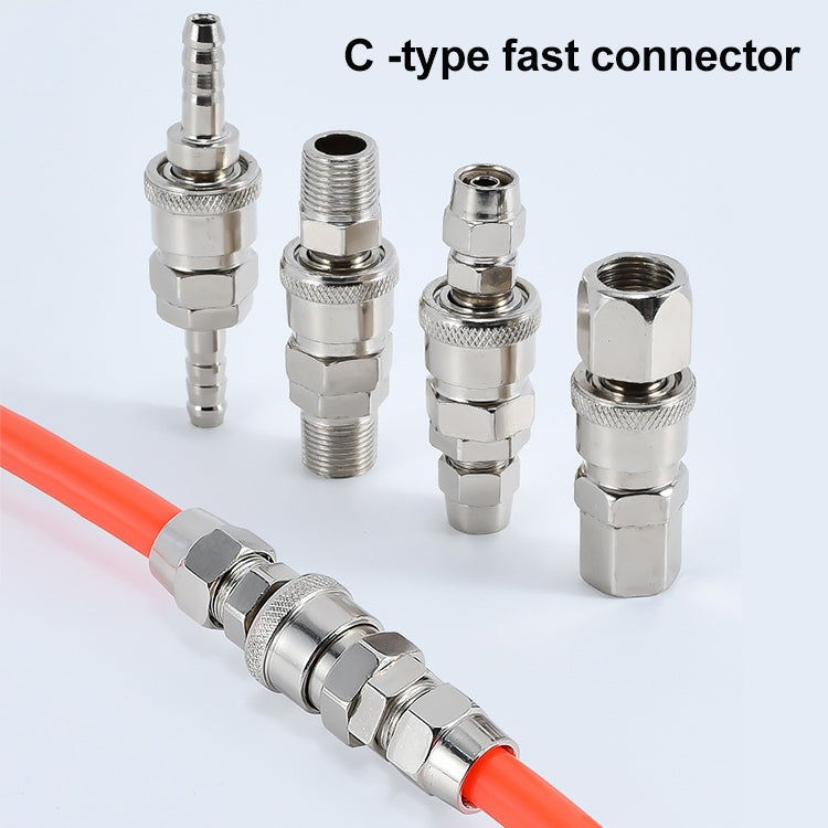 10pcs C-type Self-lock Air Tube Pneumatic Quick Fitting Connector, Series 2
