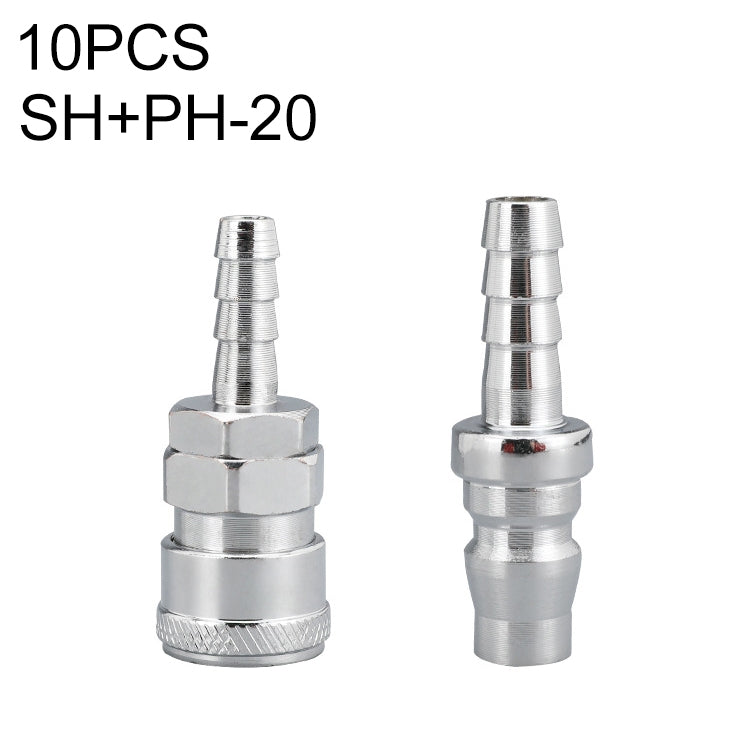 10pcs C-type Self-lock Air Tube Pneumatic Quick Fitting Connector, Series 1
