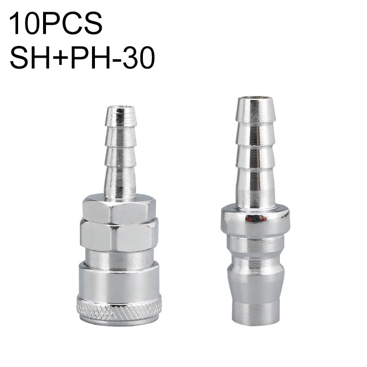 10pcs C-type Self-lock Air Tube Pneumatic Quick Fitting Connector, Series 1