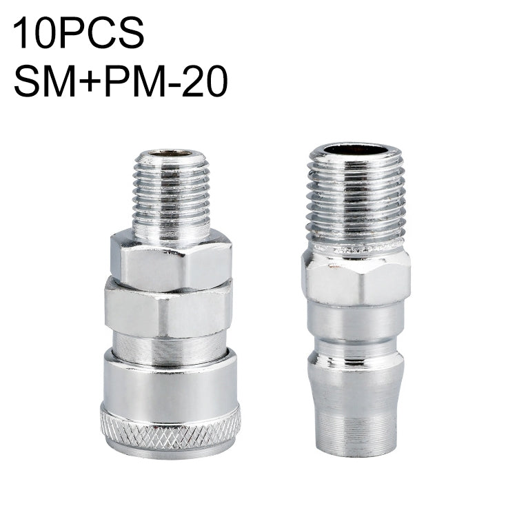 10pcs C-type Self-lock Air Tube Pneumatic Quick Fitting Connector, Series 1