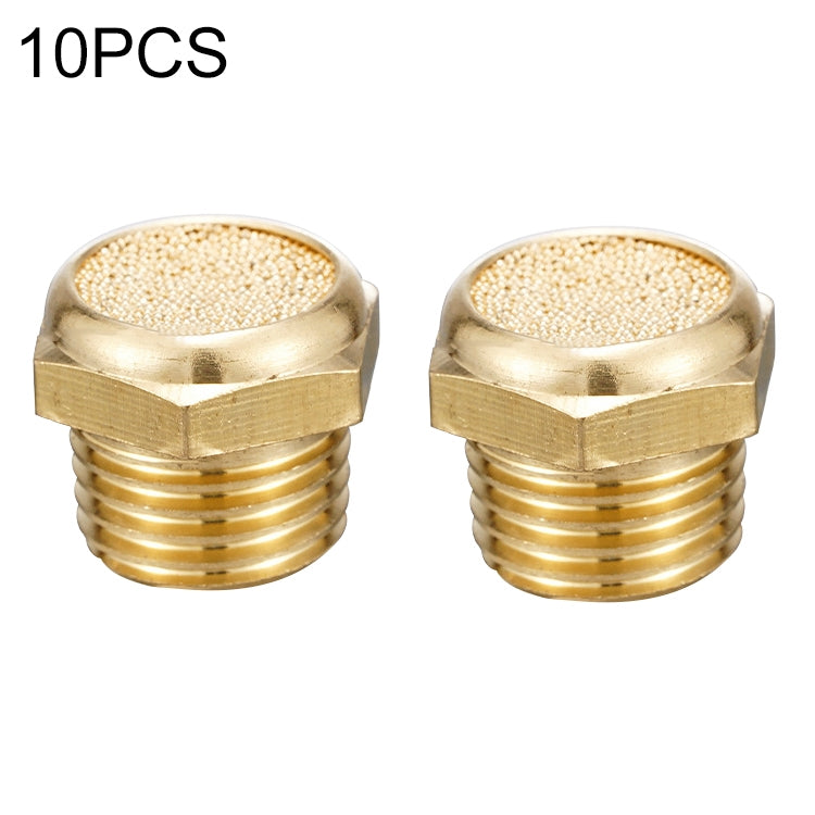 LAIZE 2pcs Semi Copper Flat Pneumatic Muffler, Caliber:4 Point