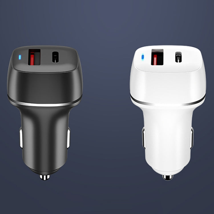ACC-578 33W USB-C/Type-C+USB Fast Charge Car Charger, ACC-578(Black), ACC-578(White)