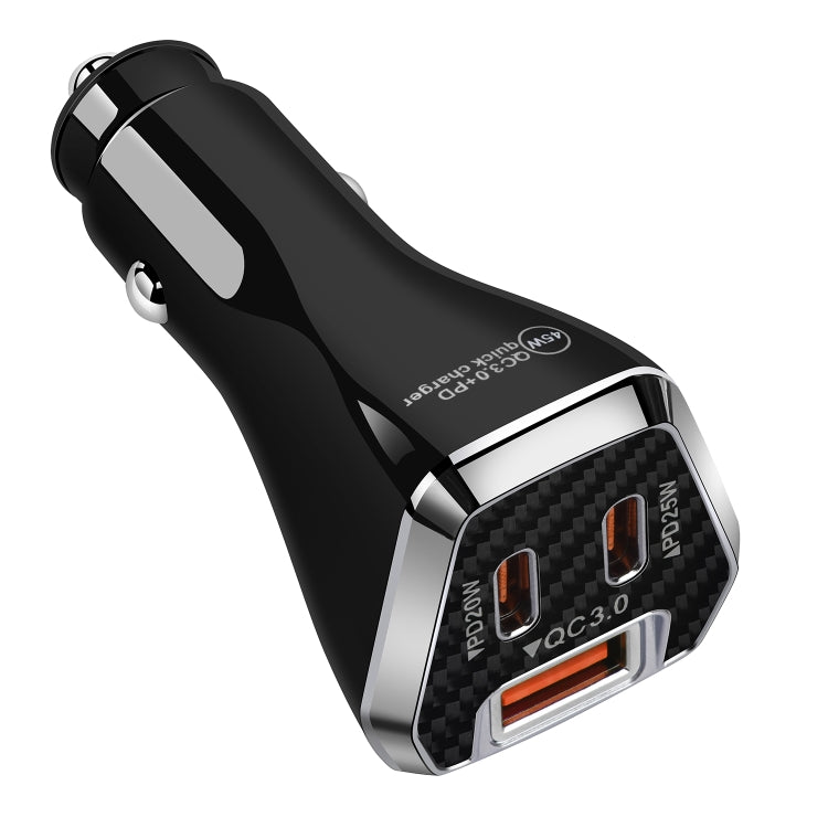 ACC-319PD 45W USB+Dual Type-C Fast Charge Car Charger, ACC-319PD