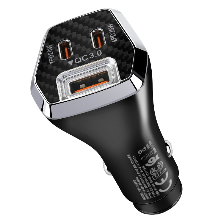ACC-319PD 45W USB+Dual Type-C Fast Charge Car Charger, ACC-319PD