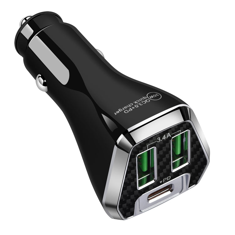ACC-320PD 35W Dual USB+USB-C/Type-C Fast Charge Car Charger, ACC-320PD