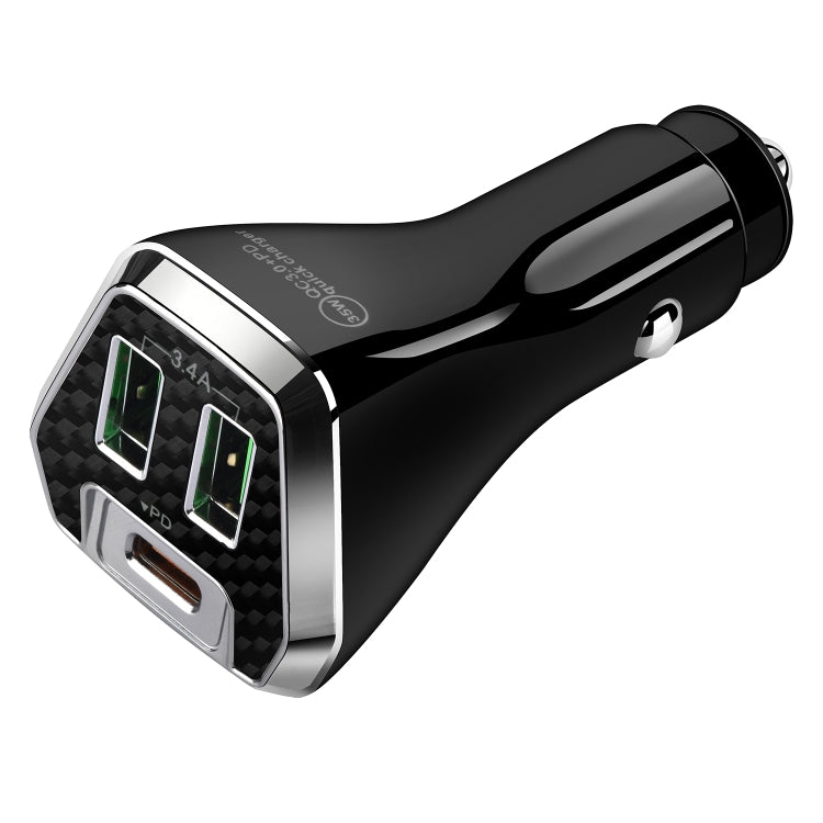 ACC-320PD 35W Dual USB+USB-C/Type-C Fast Charge Car Charger, ACC-320PD