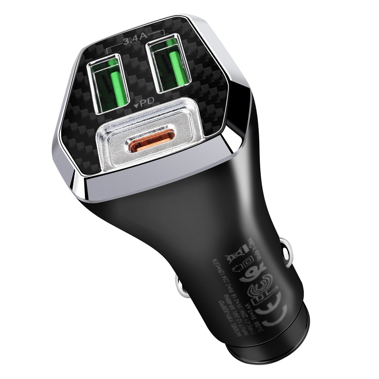 ACC-320PD 35W Dual USB+USB-C/Type-C Fast Charge Car Charger, ACC-320PD