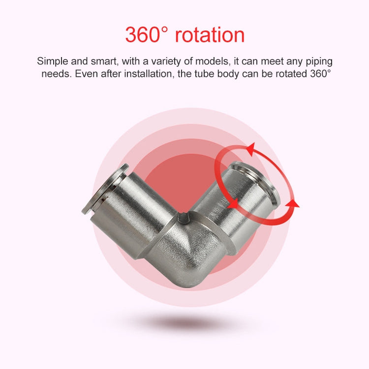 LAIZE Nickel Plated Copper Elbow Pneumatic Quick Connector