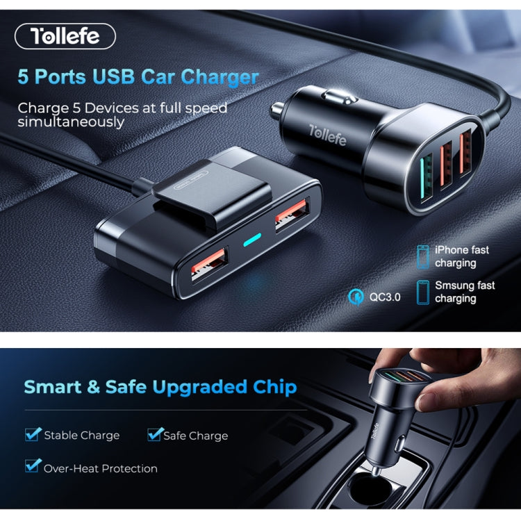 JOYROOM CL03 PRO 45W 5-ports USB Car Charging with Extended HUB, JR-CL03 PRO