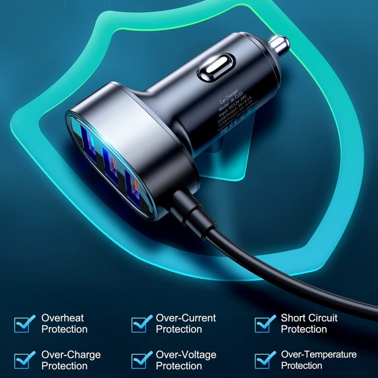 JOYROOM CL03 PRO 45W 5-ports USB Car Charging with Extended HUB, JR-CL03 PRO