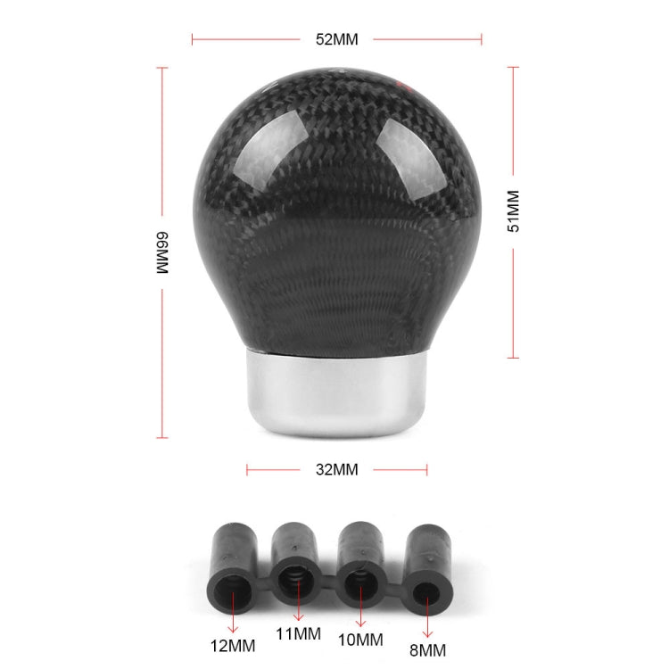 Sleek Carbon Fibre 5-Speed Gear Shift Knob for Universal Cars